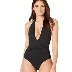 Tory Burch Black size S Solid Tie One-Piece women's swimsuit Fully lined